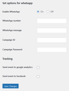 wp whatsapp setting